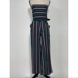 NWOT Velvet Torch Juniors Jumpsuit Sleeveless Striped Size S